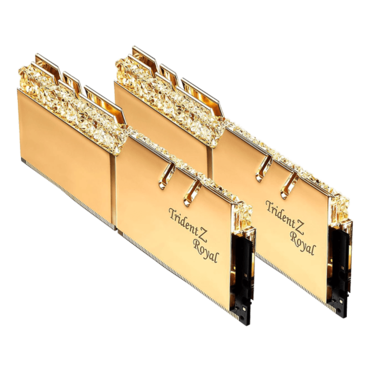 16GB Kit (2 x 8GB) Trident Z Royal DDR4 4000MHz, CL17, Gold, RGB LED, DIMM Memory