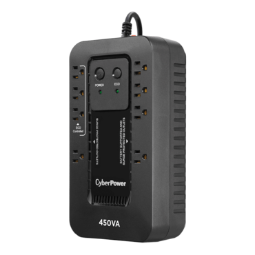 Ecologic EC450G, 450VA/260W, 120V, 8 Outlets, Black, Tower UPS