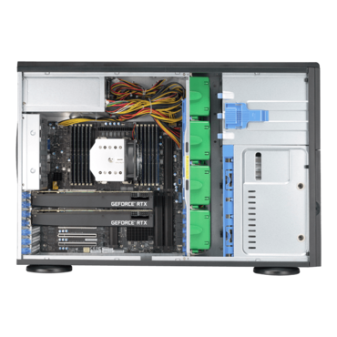 SuperWorkstation 5049A-T, 4U Tower, Intel® C621, 8x 3.5&quot; SAS/SATA Hotswap, 4x M.2 NVMe, 12x DDR4, 1x 10GBase-T and 1x 1GbE LAN ports, 1200W PSU