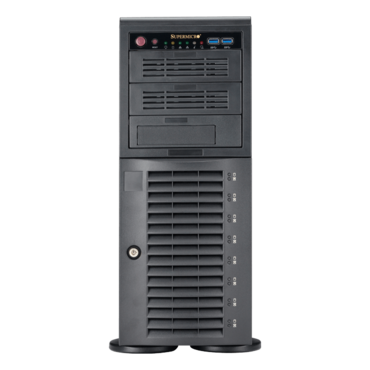 SuperWorkstation 5049A-T, 4U Tower, Intel® C621, 8x 3.5&quot; SAS/SATA Hotswap, 4x M.2 NVMe, 12x DDR4, 1x 10GBase-T and 1x 1GbE LAN ports, 1200W PSU