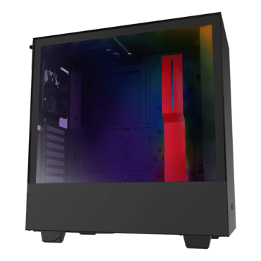 H Series H510i Tempered Glass, No PSU, ATX, Matte Black/Red, Mid Tower Case