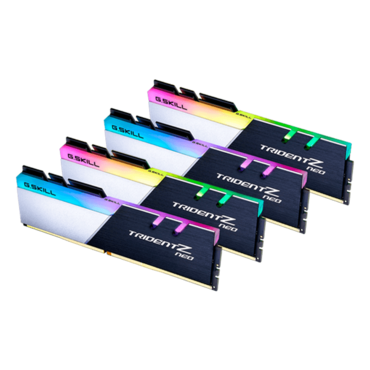 32GB Kit (4 x 8GB) Trident Z Neo DDR4 3200MHz, CL16, Black-Silver, RGB LED, DIMM Memory