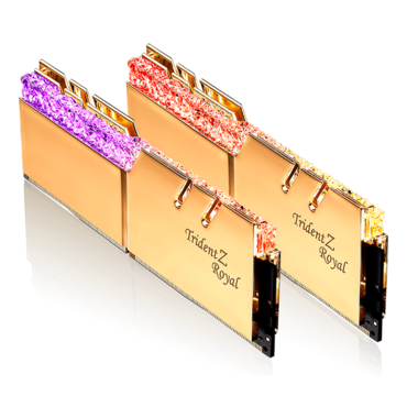 32GB Kit (2 x 16GB) Trident Z Royal DDR4 3600MHz, CL16, Gold, RGB LED, DIMM Memory
