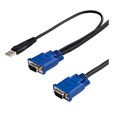 SVECONUS15, 15 ft 2-in-1 Ultra Thin USB KVM Cable