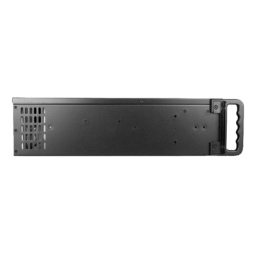 D Storm D-300SEA-RD-T7SA, Blue Bezel, 4x 5.25", 3x 3.5" Drive Bays, No PSU, ATX, Black, 3U Chassis