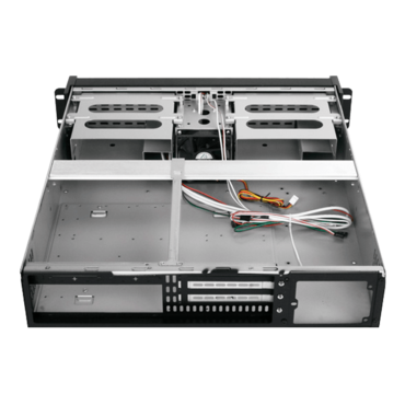 D Storm D-200SEA-SL-75S2UPD8, Silver Bezel, 2x 5.25&quot;, 2x 3.5&quot; Drive Bays, 750W Rdt PSU, ATX, Black, 2U Chassis