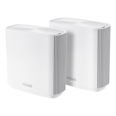 ZenWiFi AX White WiFi Mesh System (XT8 2 Pack), IEEE 802.11ax, Tri-Band 2.4 / 5GHz / 5GHz, 574 / 1201 / 4804 Mbps, 3xRJ45, 1x USB 3.0, Retail Wireless Router