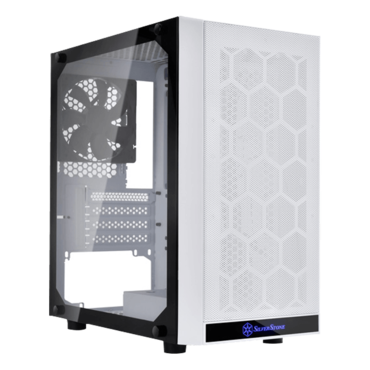 Precision Series SST-PS15W-G Tempered Glass, No PSU, microATX, White, Mini Tower Case