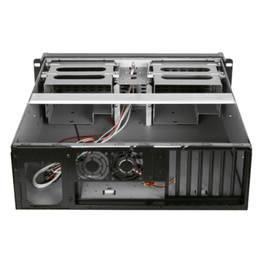 D Storm D-300SEA-RD-RAIL24, Red Bezel, 4x 5.25&quot;, 3x 3.5&quot; Drive Bays, w/ 20&quot; Sliding Rail Kit, No PSU, ATX, Black, 3U Chassis