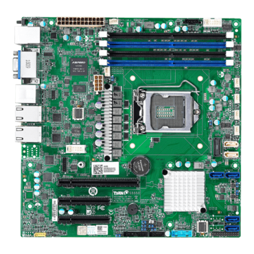 Tempest CX S5550 (S5550GM4NR), Intel C242, LGA 1151, DDR4-2666 128GB ECC UDIMM / 4, SATADOM /2, VGA, GbLAN / 4, microATX Retail
