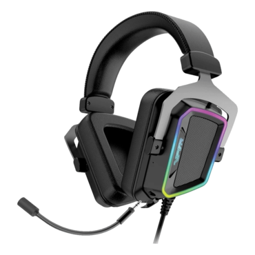 V380, RGB LED, 7.1 Surround Sound, Wired USB, Black, Gaming Headset