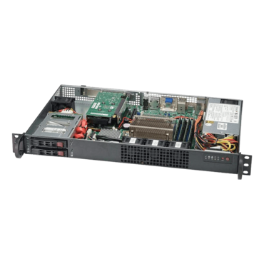 SuperChassis 510FT-203B, 2x 2.5" External Bays, 200W PSU, microATX, Black, 1U Chassis