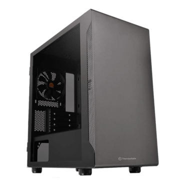 S100 Tempered Glass, No PSU, microATX, Black, Mini Tower Case