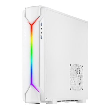 RAVEN RVZ03-ARGB, No PSU, Mini-ITX, White, Slim HTPC Case