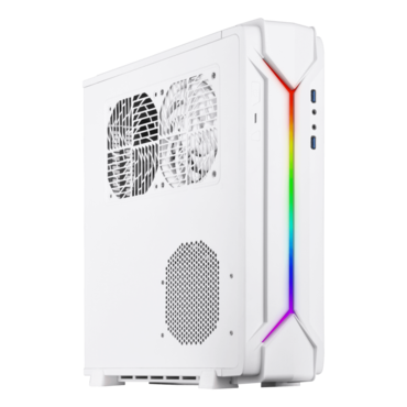 RAVEN RVZ03-ARGB, No PSU, Mini-ITX, White, Slim HTPC Case