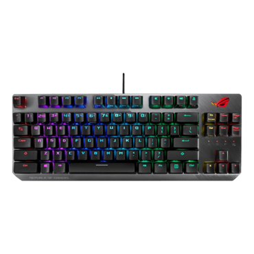 ROG Strix Scope TKL, Per Key RGB, Cherry MX Red, Wired, Black/Grey, Mechanical Gaming Keyboard