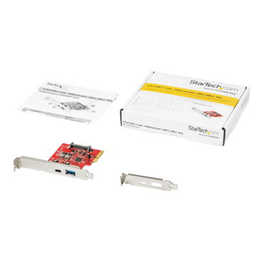 PEXUSB311AC3, 1 x USB 3.2 Type-C/1 x USB 3.2 Type-A Connector to PCI Express 3.0 x4 Add-On Card