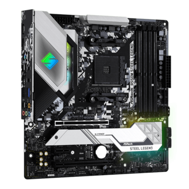 B550M Steel Legend, AMD B550 Chipset, AM4, DP, microATX Motherboard