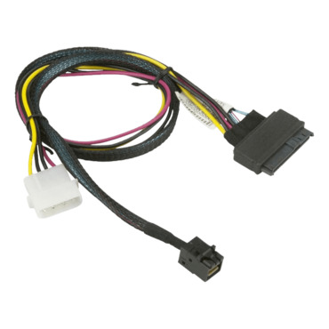 55cm MiniSAS HD SFF-8643 to U.2 PCIE SFF-8639 with Power Cable (CBL-SAST-0957)