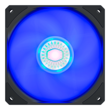 SICKLEFLOW 120 BLUE, 120mm, w/ Blue LEDs, 1800 RPM, 62 CFM, 27 dBA, Cooling Fan