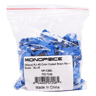 RJ45 Strain Relief Boots, 50 pcs/pack, Blue