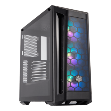 MasterBox MB511 ARGB Tempered Glass, No PSU, ATX, Black, Mid Tower Case