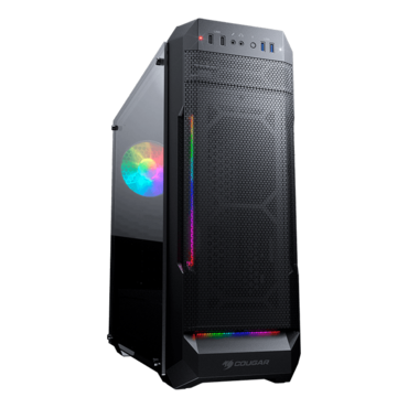 MX331 Mesh-G Tempered Glass, No PSU, ATX, Black, Mid Tower Case