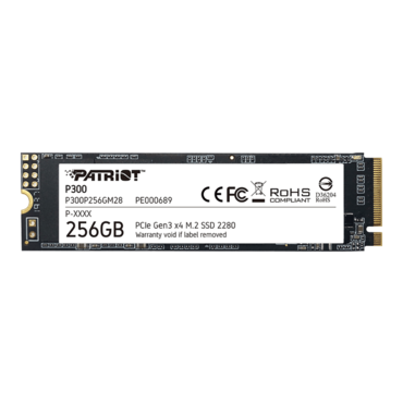 256GB P300, 1700 / 1100 MB/s, 3D TLC NAND, PCIe NVMe 3.0 x4, M.2 2280 SSD