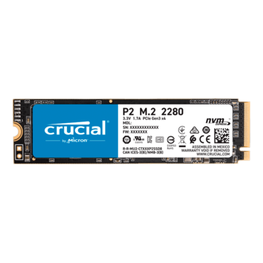 1TB P2, 2400 / 1800 MB/s, 3D NAND, PCIe NVMe 3.0 x4, M.2 2280 SSD