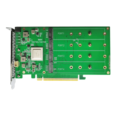 SSD7505, M.2 NVMe, 4-Port, PCIe 4.0 x16, RAID Controller