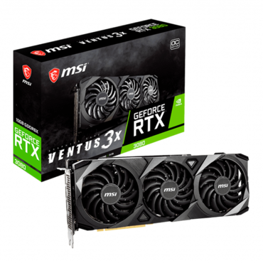 GeForce RTX™ 3080 VENTUS 3X 10G OC, 1440 - 1740MHz, 10GB GDDR6X, Graphics Card