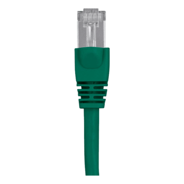 Cat6A Ethernet Patch Cable - Snagless RJ45, 550Mhz, STP, Pure Bare Copper Wire, 10G, 26AWG, 7ft, Green