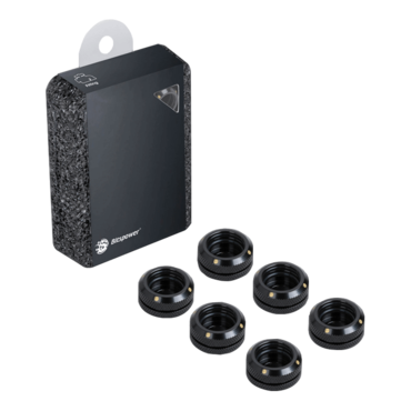 G1/4&quot; Matt Black Enhance Multi-Link For OD 16MM (6PCS)