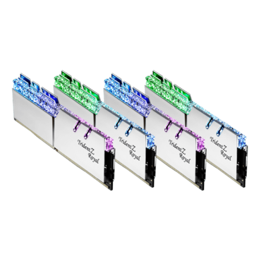 32GB Kit (4 x 8GB) Trident Z Royal DDR4 4000MHz, CL18, Silver, RGB LED, DIMM Memory
