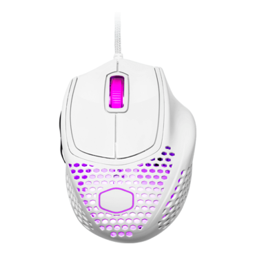 MM720, 2 RGB Zones, 16000-dpi, Wired, White Glossy, Optical Gaming Mouse