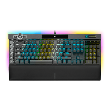 K100 RGB, Per Key RGB, CORSAIR OPX, Wired, Black, Mechanical Gaming Keyboard