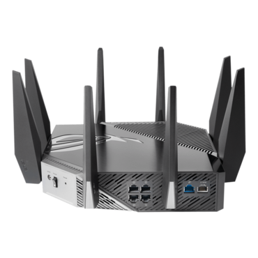 ROG Rapture GT-AXE11000, IEEE 802.11ax, Tri-Band 2.4 / 5 / 6 Ghz, 1148 / 4804 / 4804 Mbps, 2xUSB 3.2, 5xRJ45, Retail Wireless Router