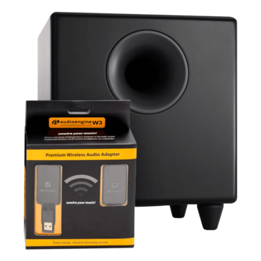 S8W3-BLK, (125W), w/ wireless audio receiver, Satin Black, Retail Wireless Subwoofer