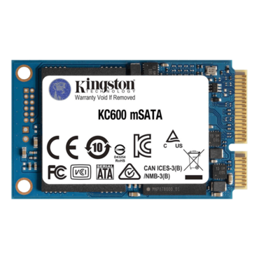 256GB KC600, 550 / 500 MB/s, 3D TLC NAND, SATA 6Gb/s, mSATA, SSD