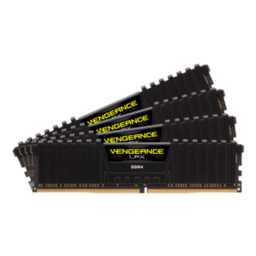 64GB (4 x 16GB) VENGEANCE® LPX DDR4 3200MHz, CL16, Black, DIMM Memory