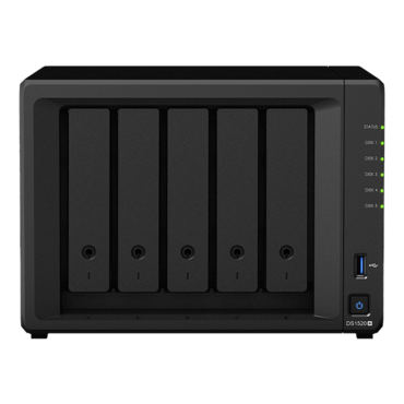 Synology DS1520+ (1TB HDD Included), Intel® Celeron® J4125, 5-Bay, SATA, NAS Server Storage System