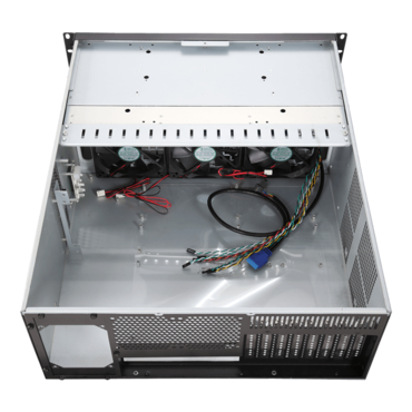 RM-4U8G1043, 4x 3.5"/2.5", 2x 3.5" Drive Bays, No PSU, E-ATX, Black, 4U Chassis