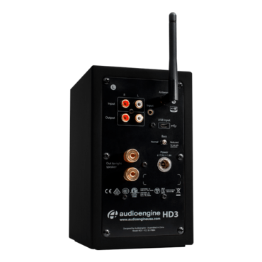 HD3-BLK, Wired/Bluetooth, Matte Black, 2.0 Channel Bookshelf Speakers