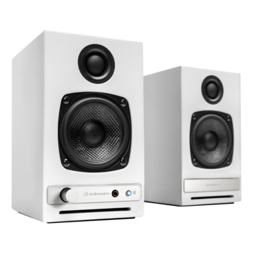 HD3-WHT, Wired/Bluetooth, Hi-Gloss Piano White, 2.0 Channel Bookshelf Speakers