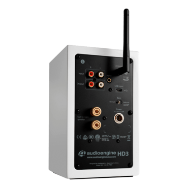 HD3-WHT, Wired/Bluetooth, Hi-Gloss Piano White, 2.0 Channel Bookshelf Speakers