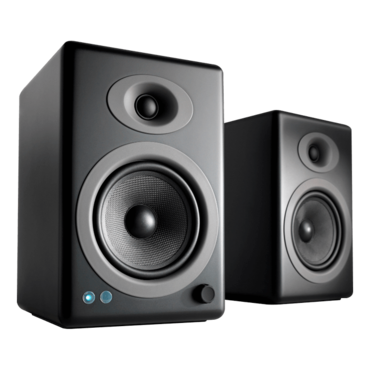 A5+BT-BLK, Wired/Bluetooth, Matte Black, 2.0 Channel Bookshelf Speakers