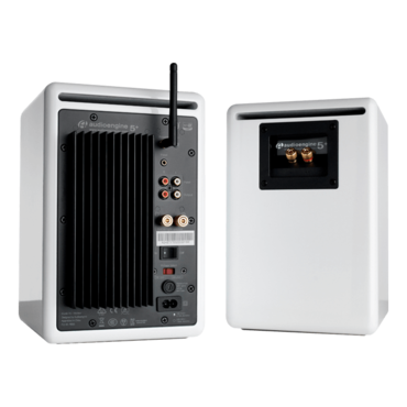 A5+BT-WHT, Wired/Bluetooth, Hi-Gloss Piano White, 2.0 Channel Bookshelf Speakers