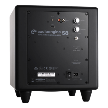 S8, Wired, Matte Black, 1.0 Channel Subwoofer