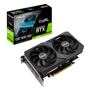 GeForce RTX™ 3060 DUAL-RTX3060-O12G-V2, 1320 - 1867MHz, 12GB GDDR6, Graphics Card