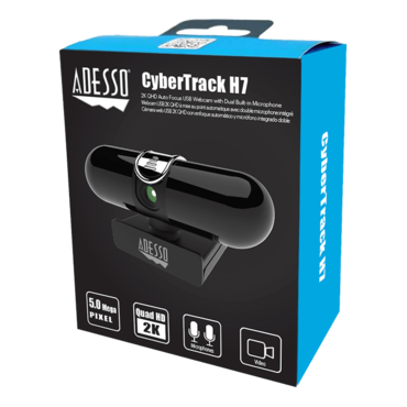 CyberTrack H7, Quad HD 2560 x 1440, 30fps, USB, Retail Web Camera - TAA Compliant